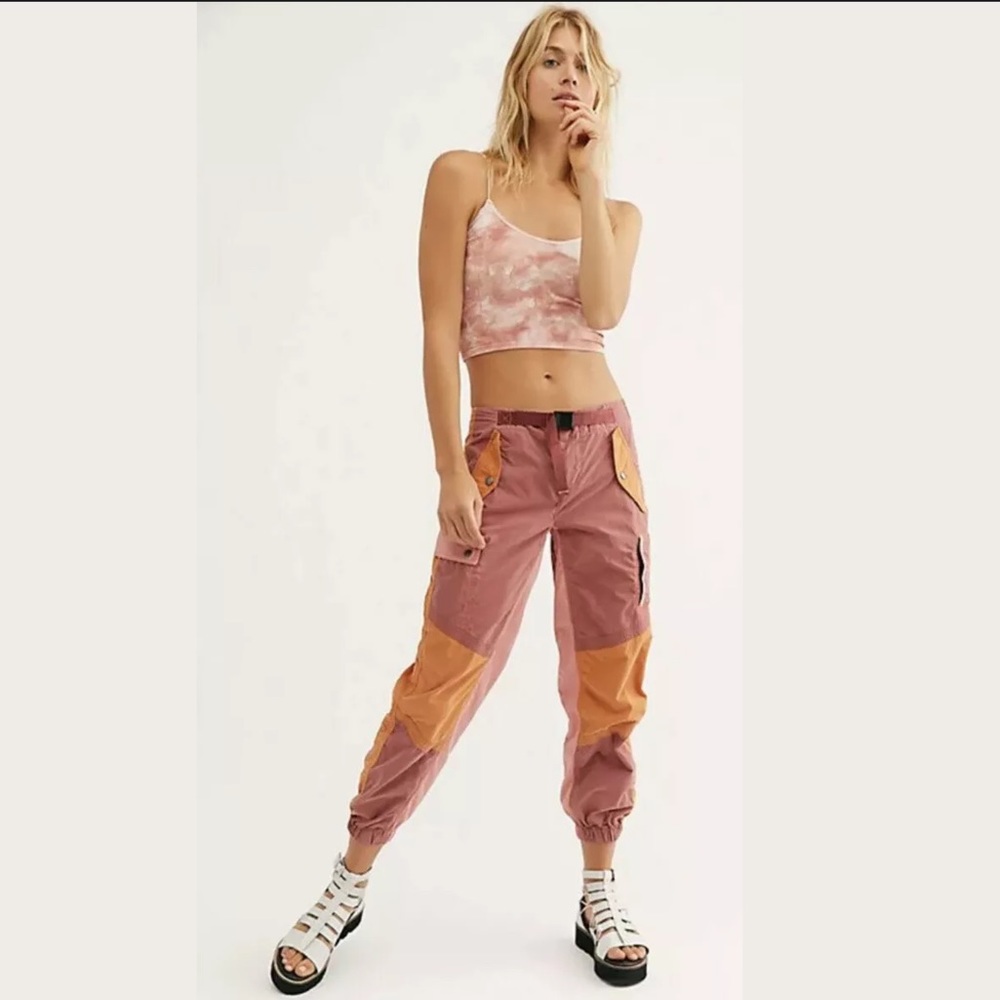 NWT Free People Foresight Utility Colorblock Pants Z174-1